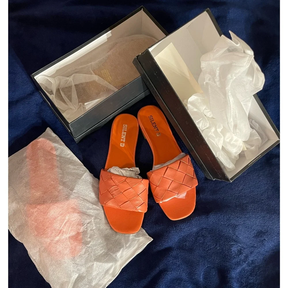 Anthropologie Silent D Ayda Coral Slide Sandals NWT Size 9,  10 - Picture 5 of 10